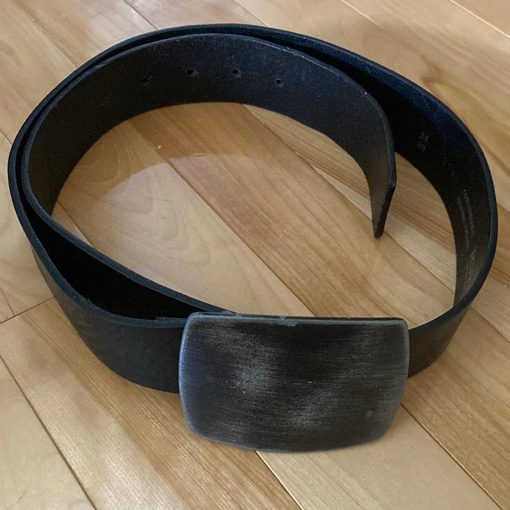 Mens 34” RW & Co black leather belt
